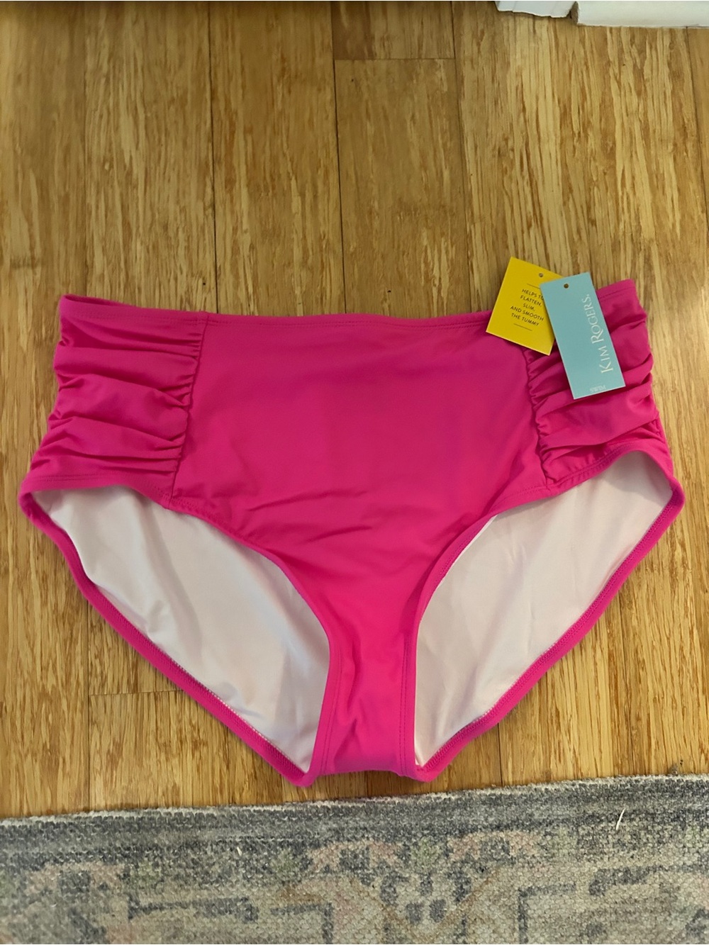 Kim Rogers Hot Pink Ruched Bikini Bottoms